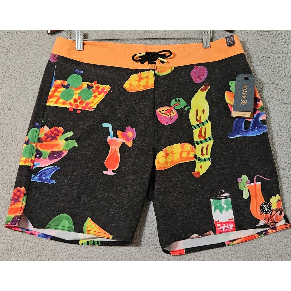 Roark Passage 17" Tahiti Treat Board Shorts Men's Size 33 NWT‎